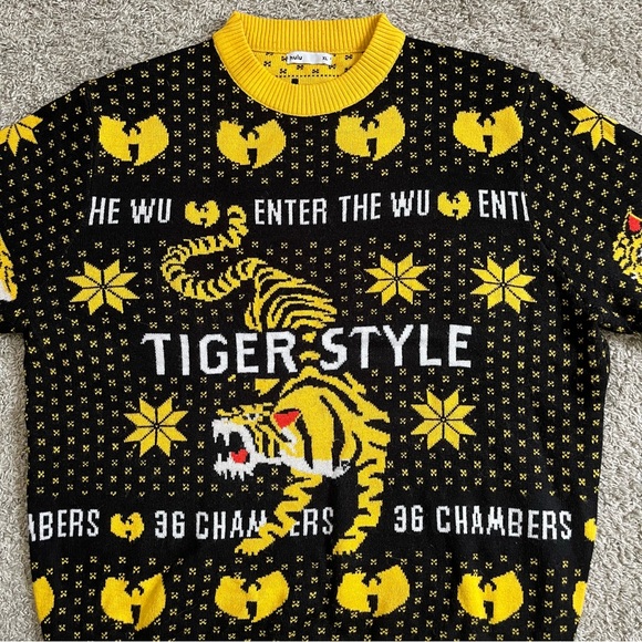 🔴 Wu-Tang Sweater Size XL Hulu x WuTang Collab Xmas Christmas Ghostface Killah - Picture 11 of 12